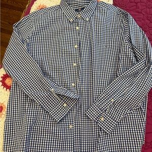 Vineyard Vines Navy and White Gingham Shirt